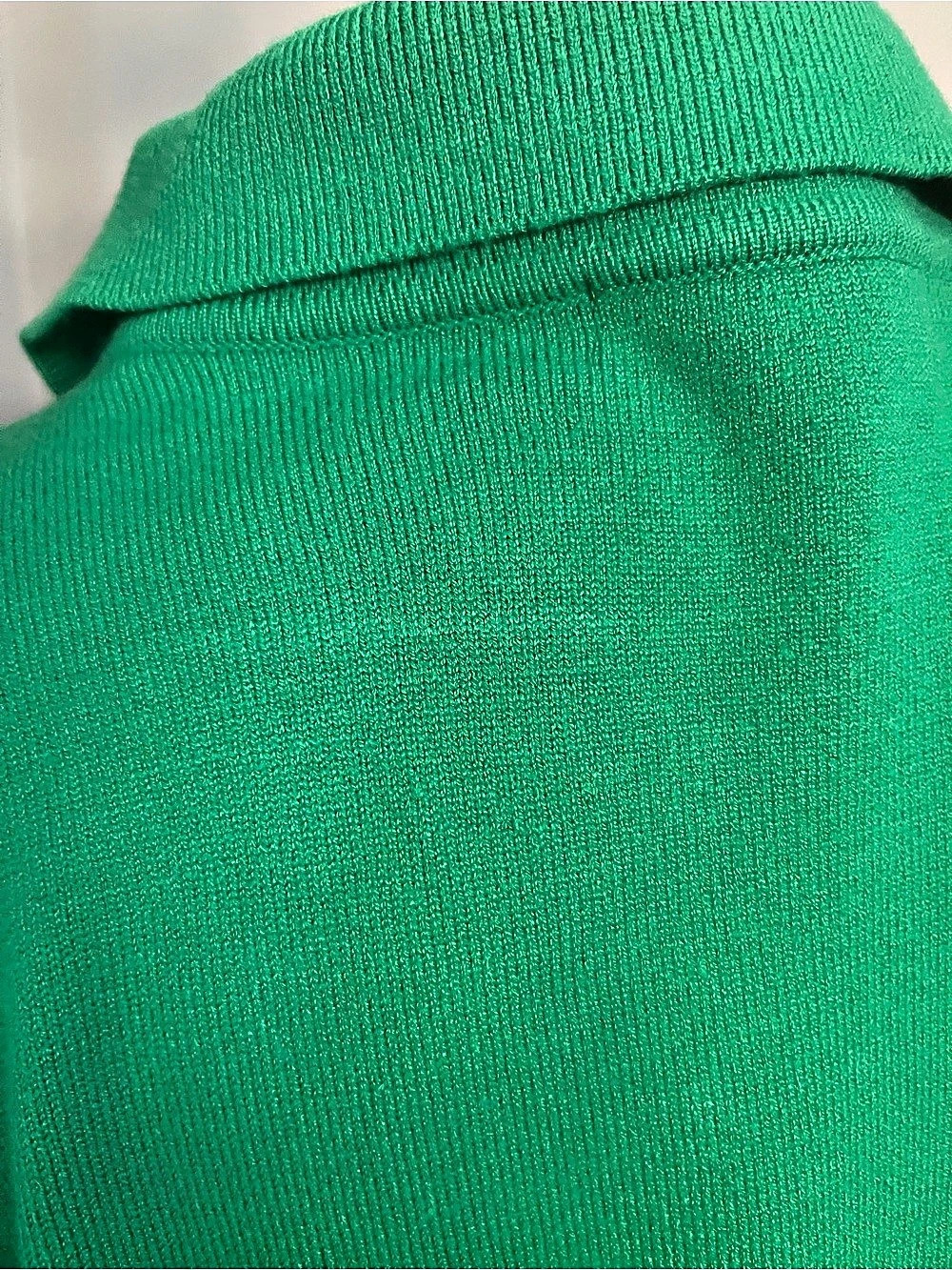 Green Zip Front Collared Cardigan - Picture 5 of 5